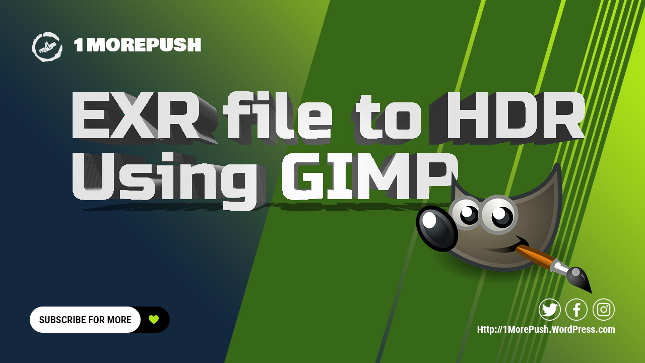 Converting EXR to HDRI using GIMP!